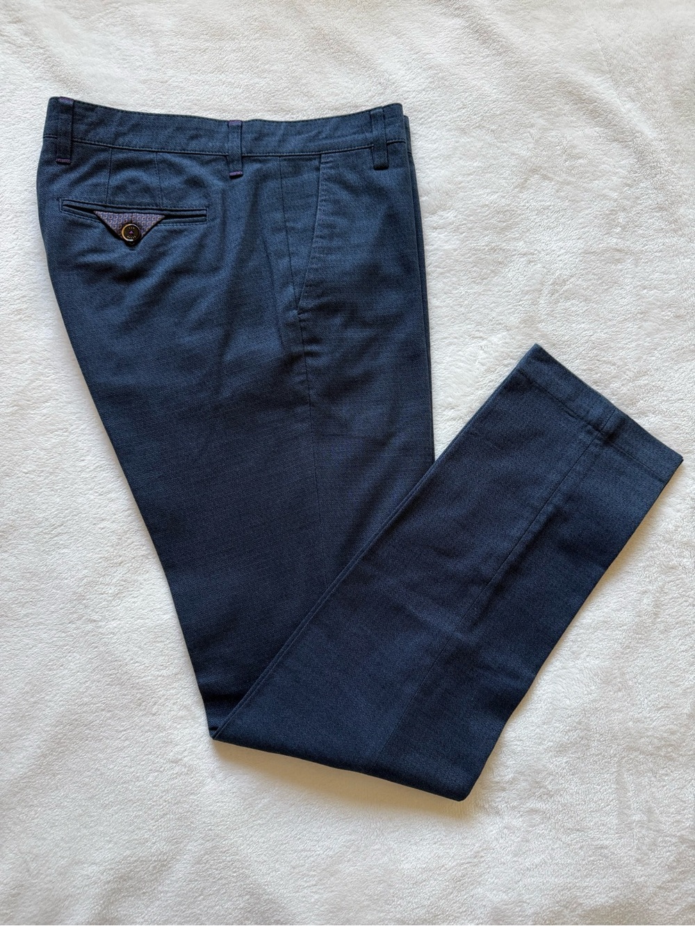 Ted Baker London Blue Slim Fit Blue Pants
